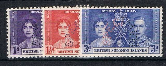 Image of British Solomon Islands/Solomon islands SG 57S/9S LMM British Commonwealth Stamp
